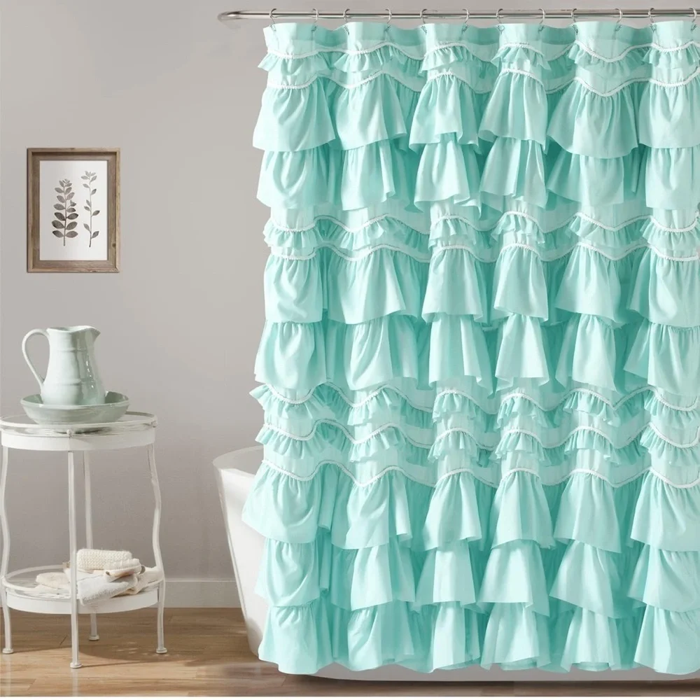 Lush curtain kemmy aqua shower curtain NWT 72x72